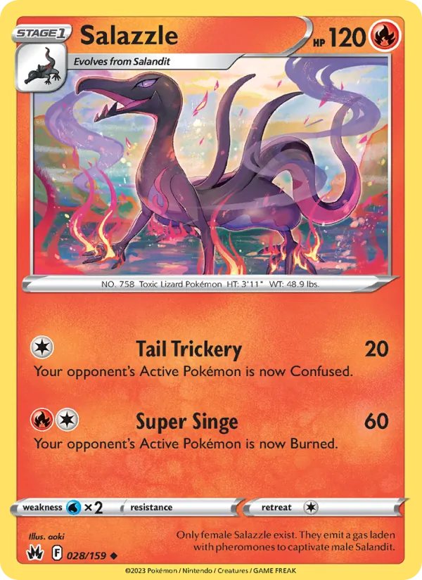Salazzle - Crown Zenith Pokemon Card