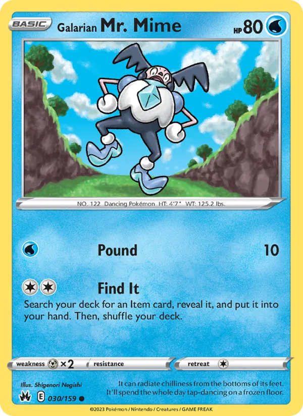 Galarian Mr. Mime - Crown Zenith Pokemon Card