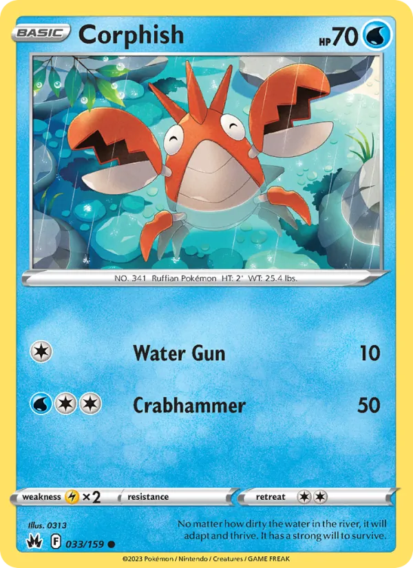 Corphish - Crown Zenith Pokemon Card