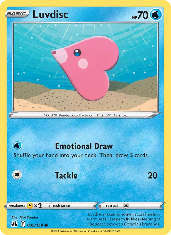 Luvdisc - Crown Zenith Pokemon Card