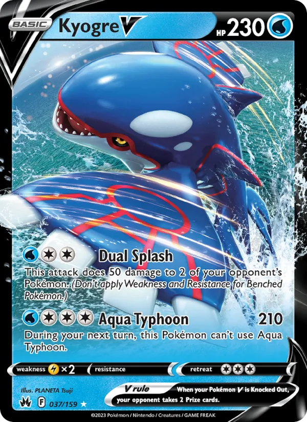 Kyogre V - Crown Zenith Pokemon Card