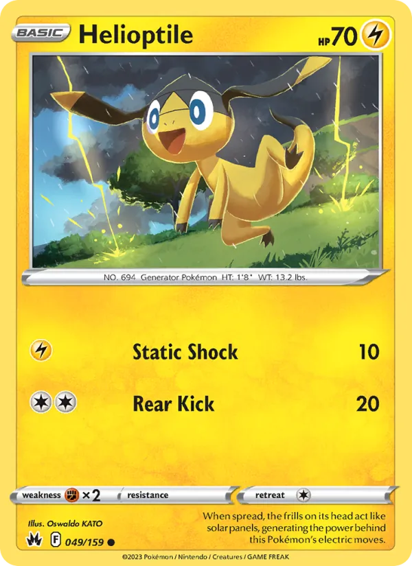 Helioptile - Crown Zenith Pokemon Card