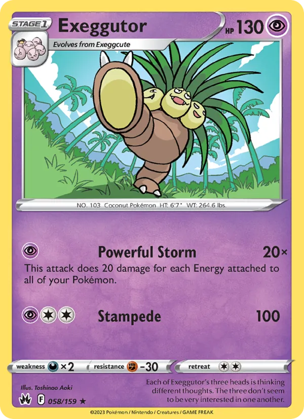 Exeggutor - Crown Zenith Pokemon Card