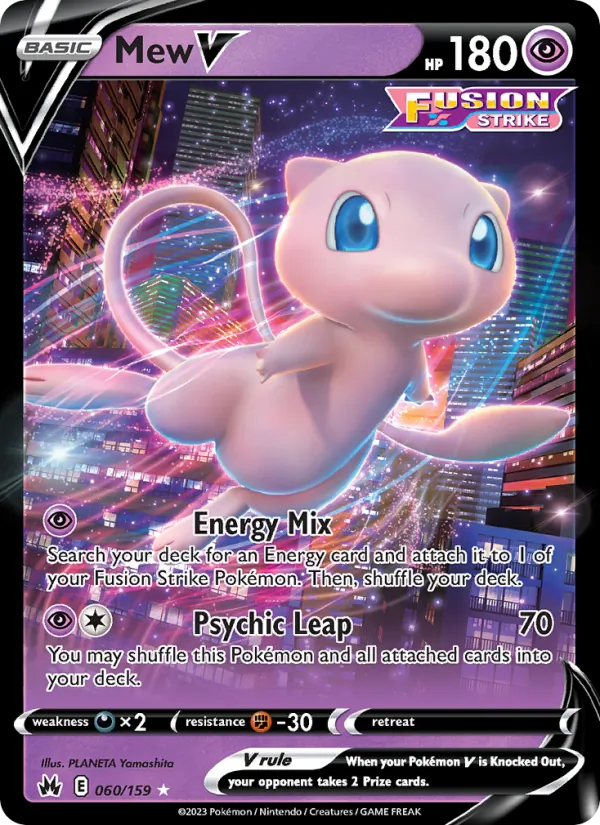 Mew V - Crown Zenith Pokemon Card