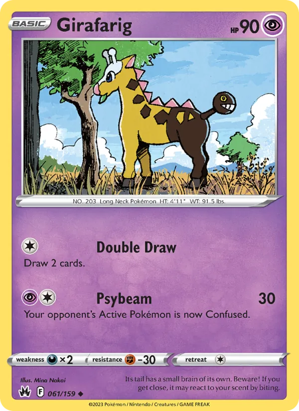 Girafarig - Crown Zenith Pokemon Card