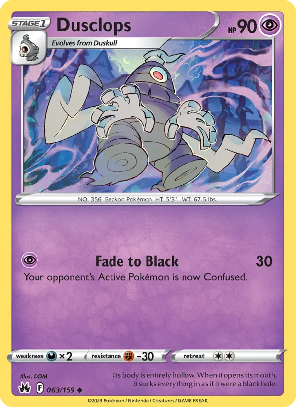 Dusclops - Crown Zenith Pokemon Card