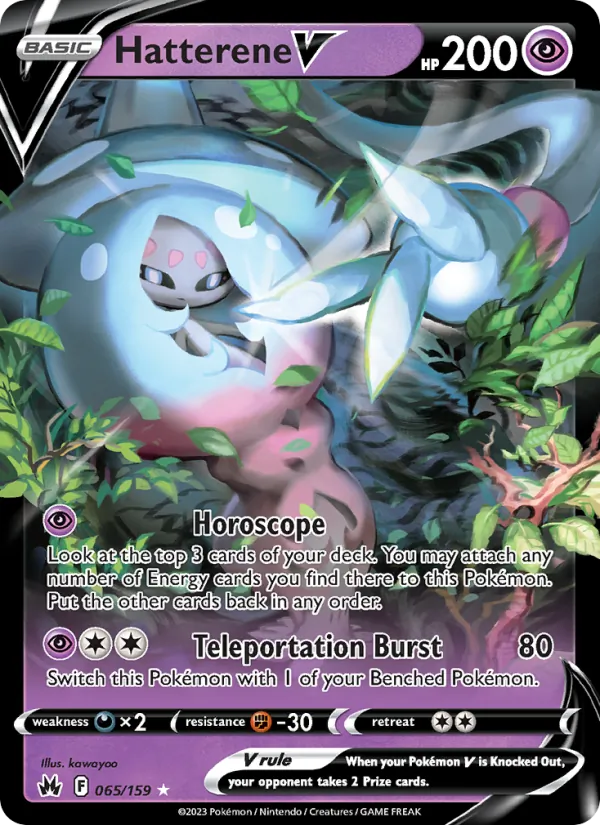 Hatterene V - Crown Zenith Pokemon Card