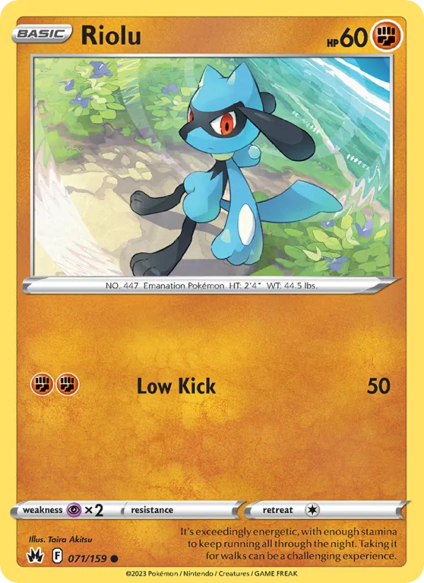 Riolu - Crown Zenith Pokemon Card