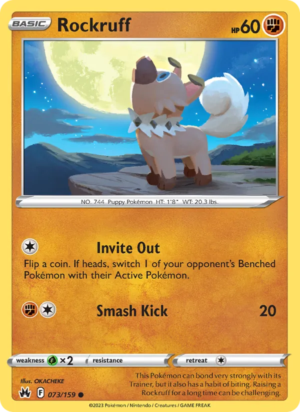 Rockruff - Crown Zenith Pokemon Card