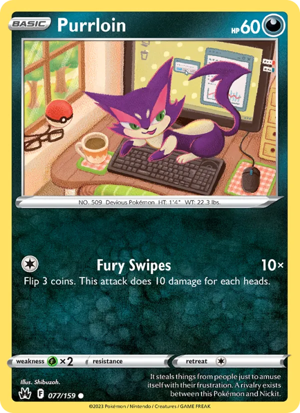 Purrloin - Crown Zenith Pokemon Card