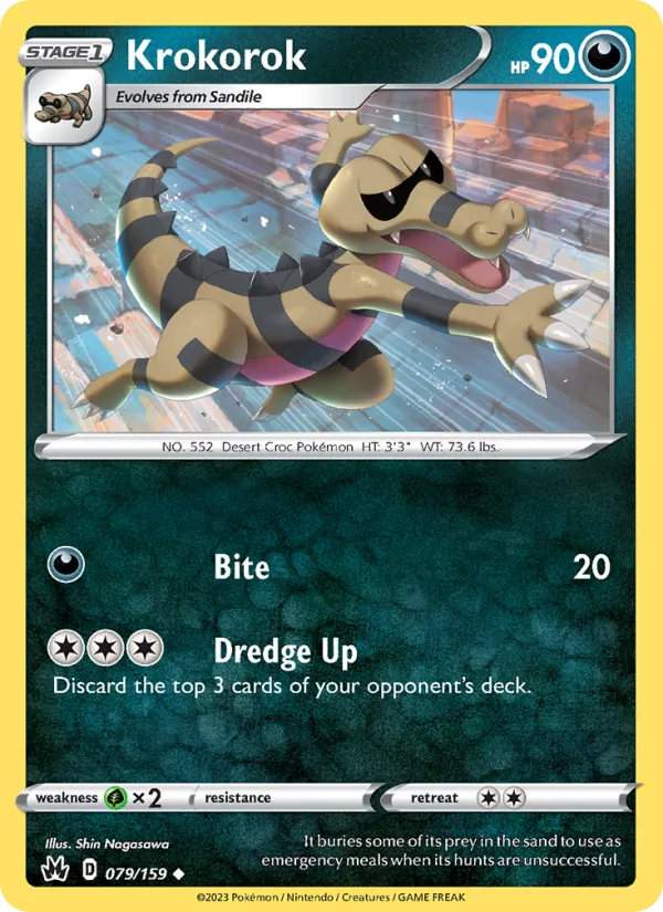 Krokorok - Crown Zenith Pokemon Card