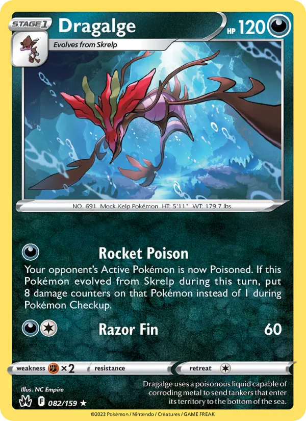 Dragalge - Crown Zenith Pokemon Card