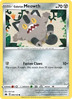 Galarian Meowth - Crown Zenith