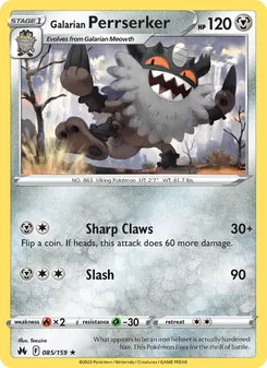 Galarian Perrserker - Crown Zenith