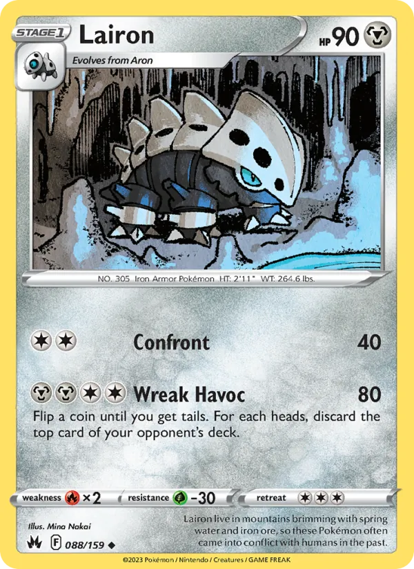 Lairon - Crown Zenith Pokemon Card