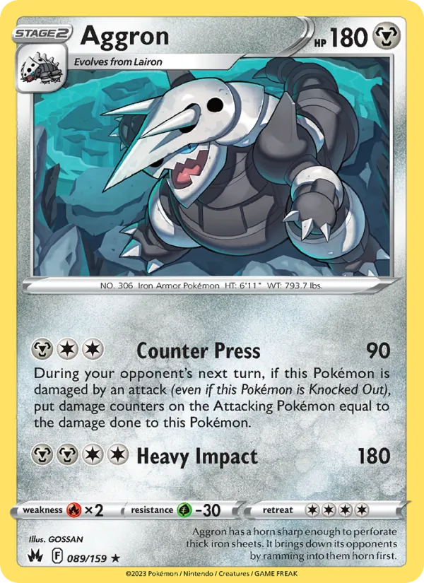 Aggron - Crown Zenith Pokemon Card