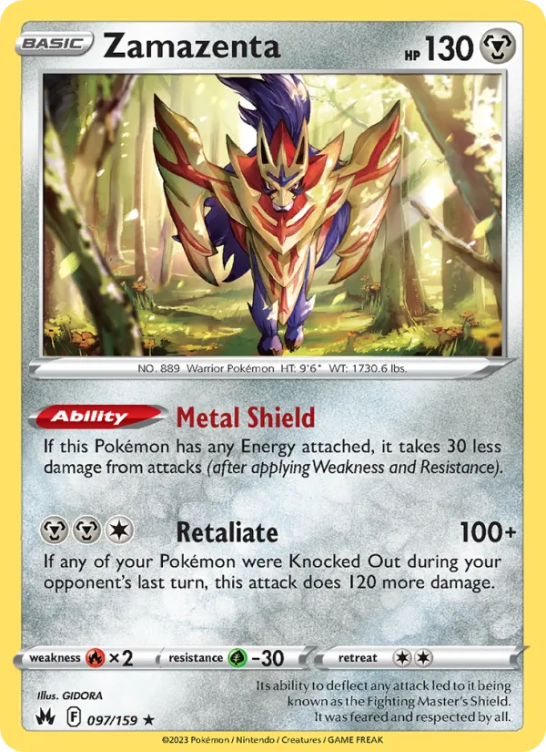 Zamazenta - Crown Zenith Pokemon Card