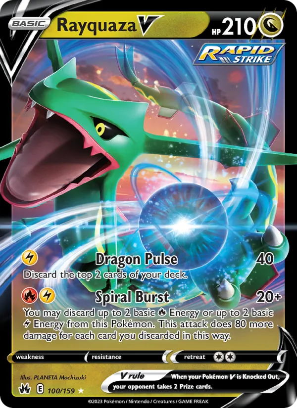 Rayquaza V - Crown Zenith Pokemon Card