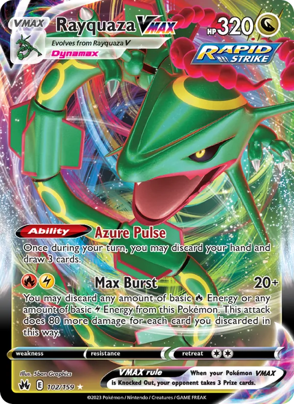 Rayquaza VMAX - Crown Zenith Pokemon Card