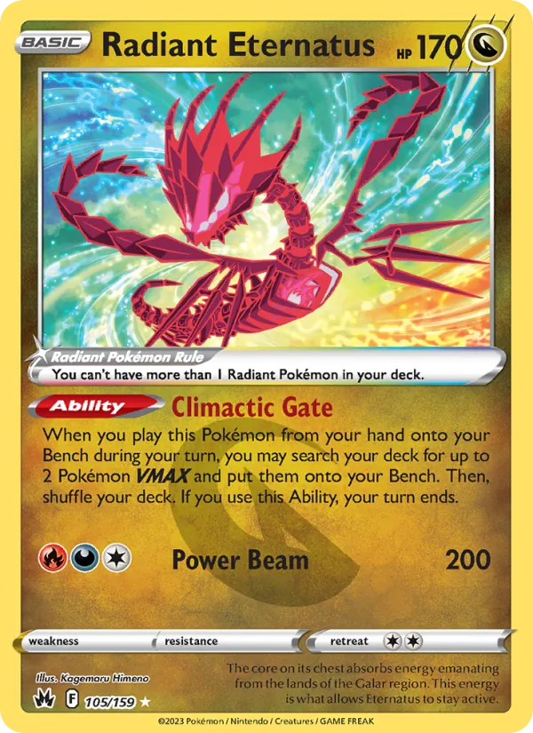 Radiant Eternatus - Crown Zenith Pokemon Card