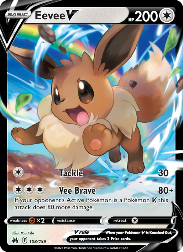 Eevee V - Crown Zenith Pokemon Card