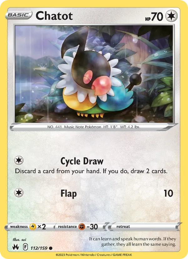 Chatot - Crown Zenith Pokemon Card