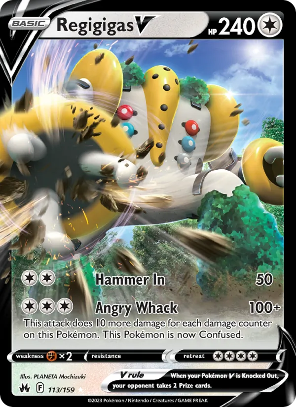 Regigigas V - Crown Zenith Pokemon Card