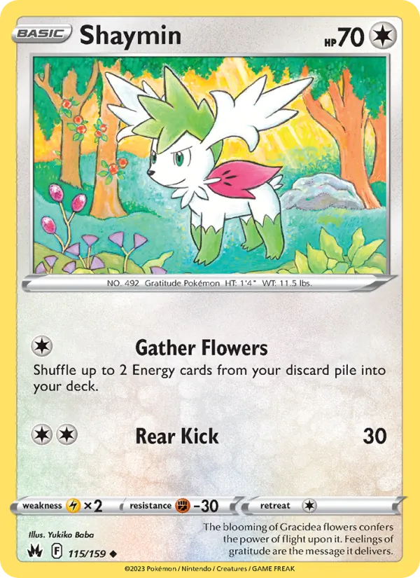 Shaymin - Crown Zenith Pokemon Card