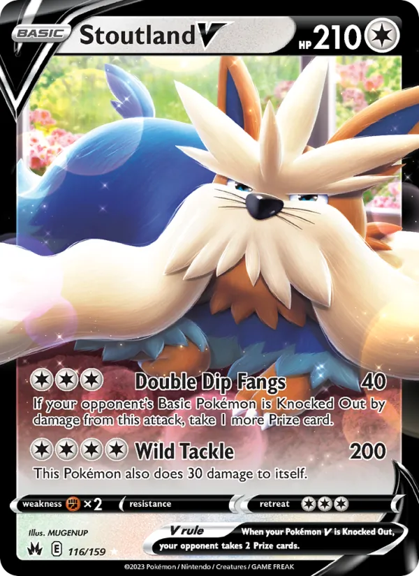 Stoutland V - Crown Zenith Pokemon Card