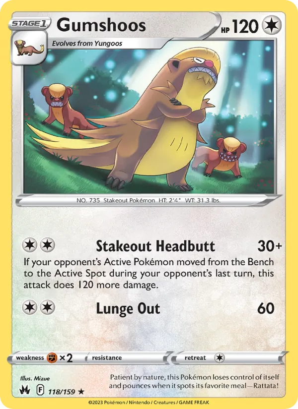 Gumshoos - Crown Zenith Pokemon Card