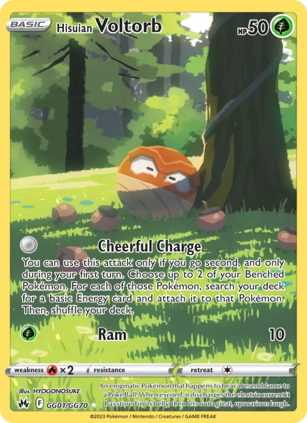 Hisuian Voltorb - Crown Zenith Pokemon Card