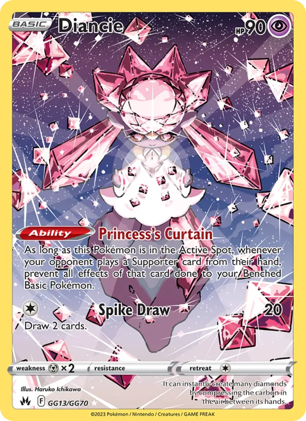 Diancie - Crown Zenith Pokemon Card