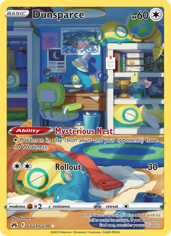 Dunsparce - Crown Zenith Pokemon Card