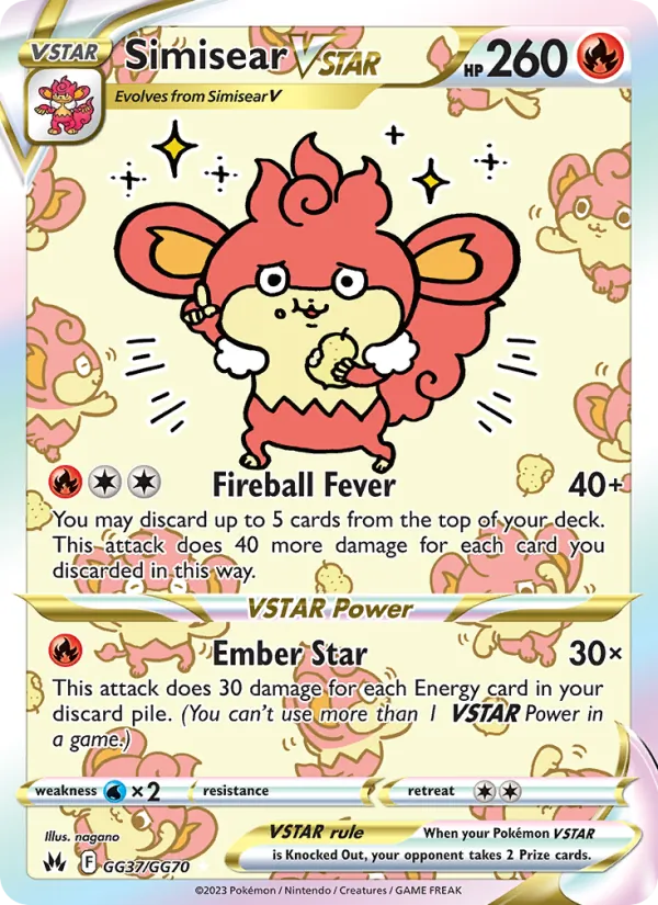 Simisear VSTAR - Crown Zenith Pokemon Card