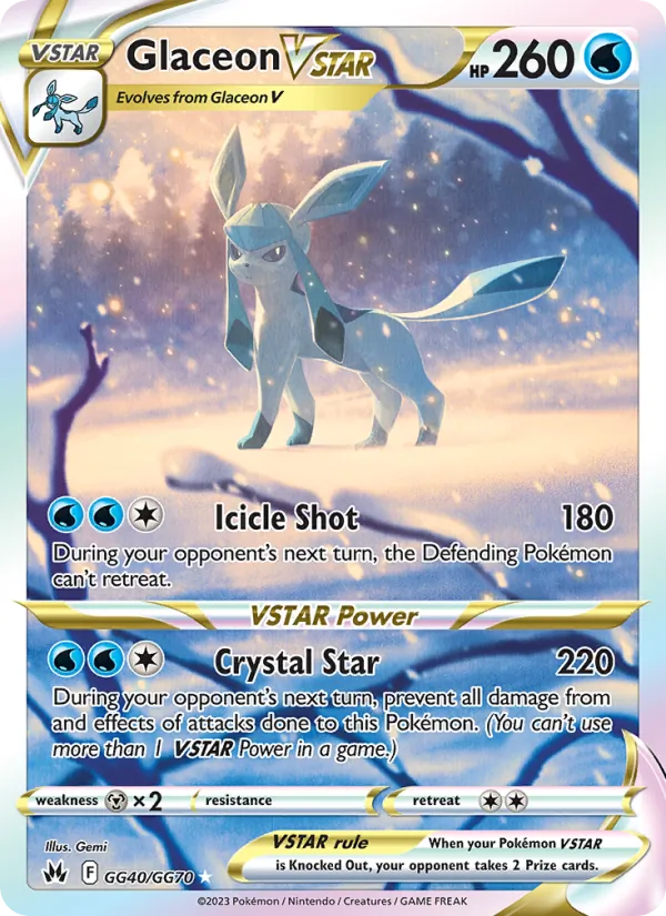 Glaceon VSTAR - Crown Zenith Pokemon Card
