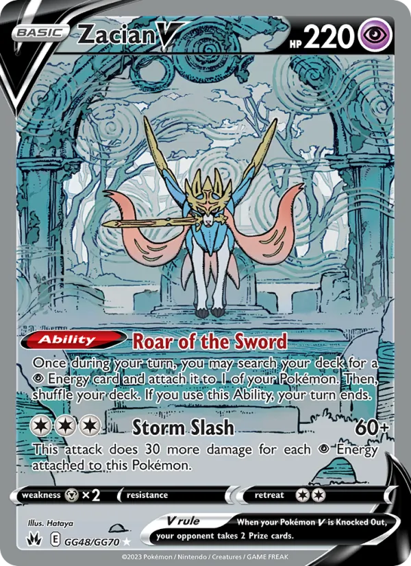 Zacian V - Crown Zenith Pokemon Card