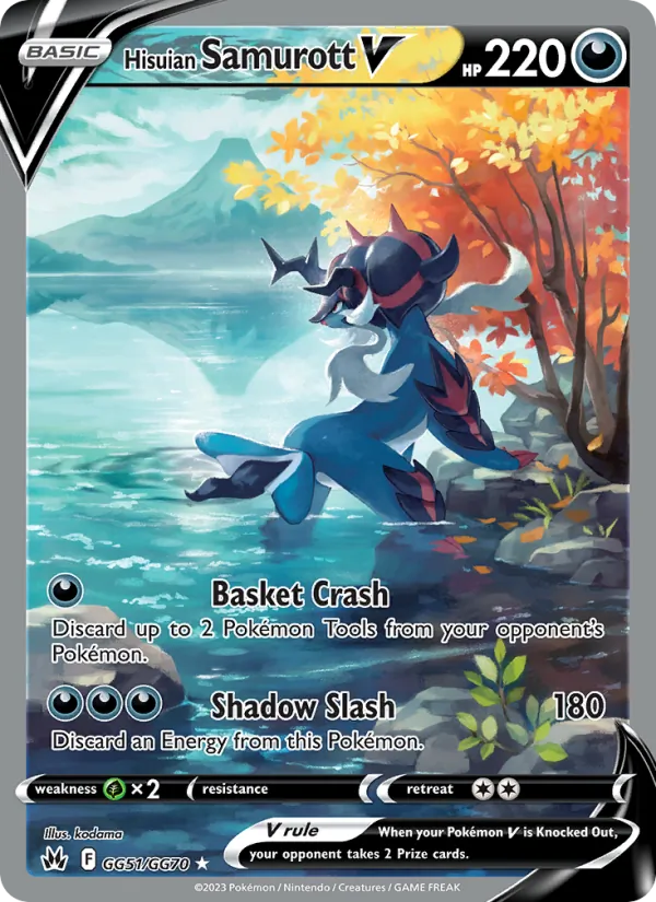 Hisuian Samurott V - Crown Zenith Pokemon Card