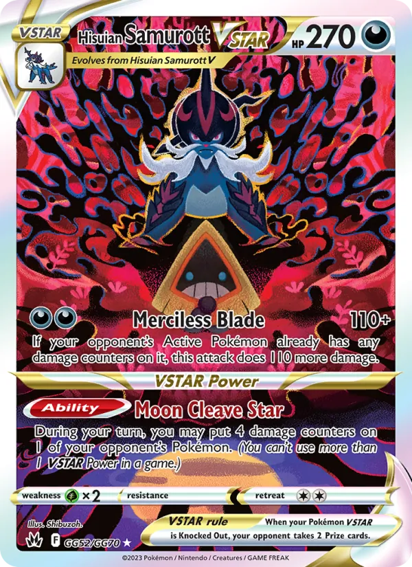 Hisuian Samurott VSTAR - Crown Zenith Pokemon Card
