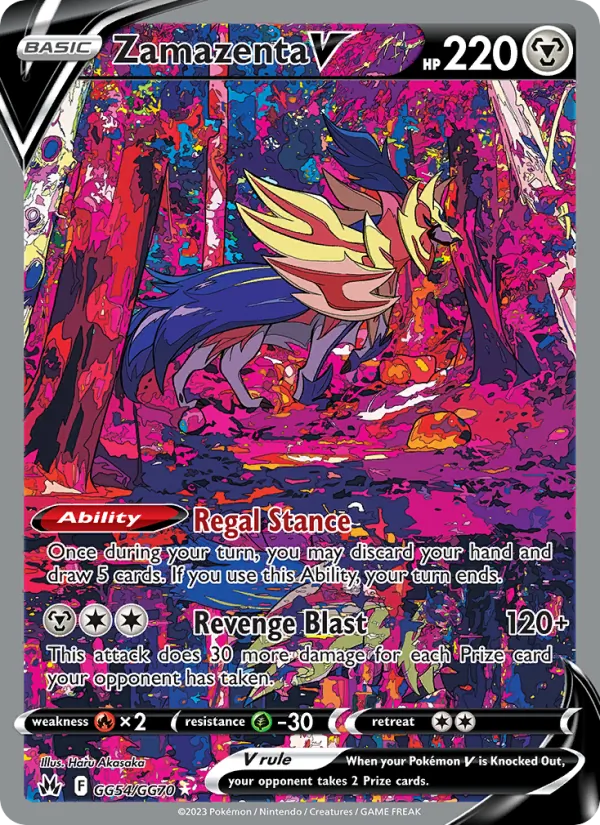 Zamazenta V - Crown Zenith Pokemon Card