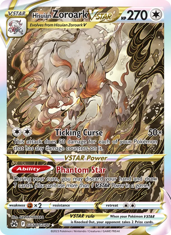 Hisuian Zoroark VSTAR - Crown Zenith Pokemon Card