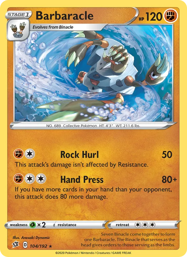 Barbaracle - Rebel Clash Pokemon Card