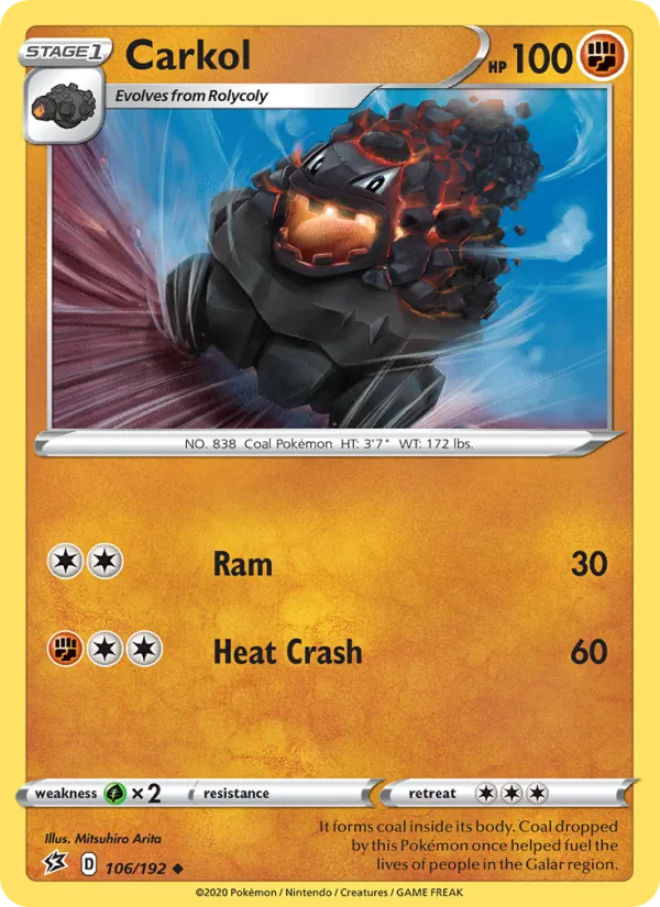 Carkol - Rebel Clash Pokemon Card
