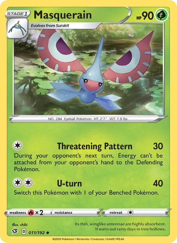 Masquerain - Rebel Clash Pokemon Card