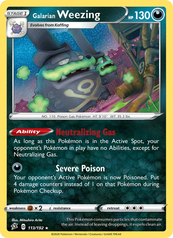 Galarian Weezing - Rebel Clash Pokemon Card