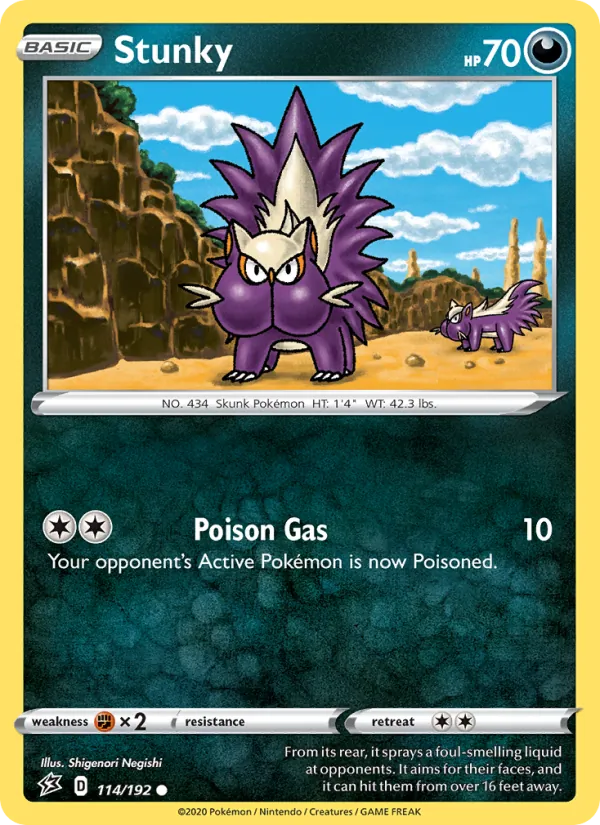 Stunky - Rebel Clash Pokemon Card