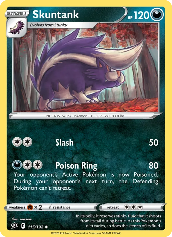 Skuntank - Rebel Clash Pokemon Card