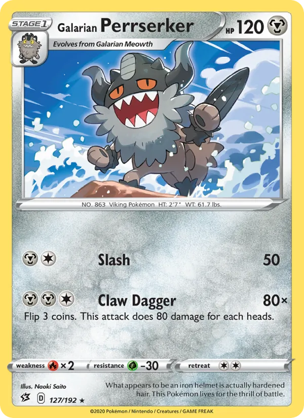 Galarian Perrserker - Rebel Clash Pokemon Card