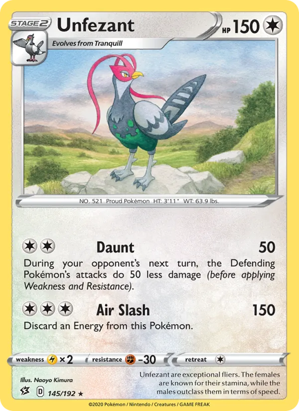 Unfezant - Rebel Clash Pokemon Card