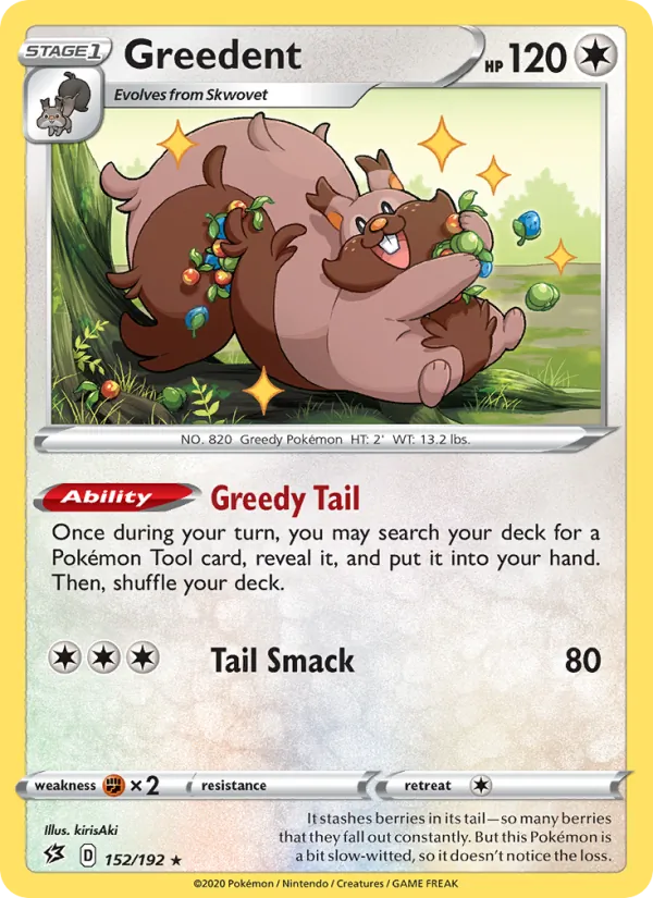 Greedent - Rebel Clash Pokemon Card