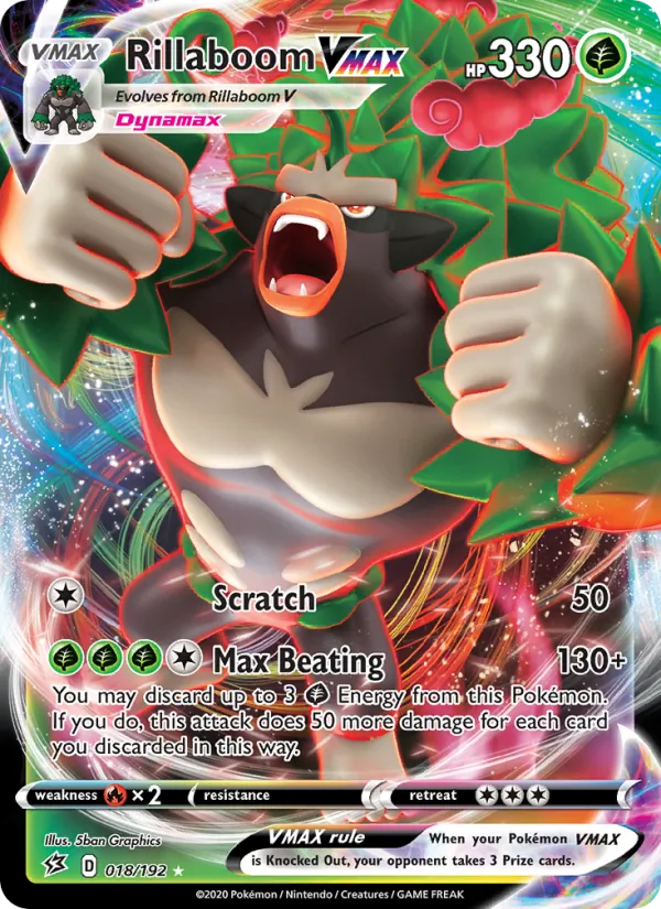 Rillaboom VMAX - Rebel Clash Pokemon Card